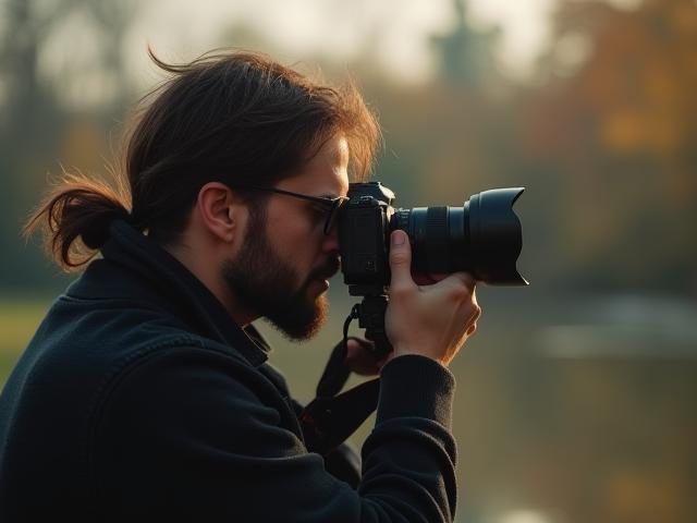 Professional photographer in Dubai capturing a moment